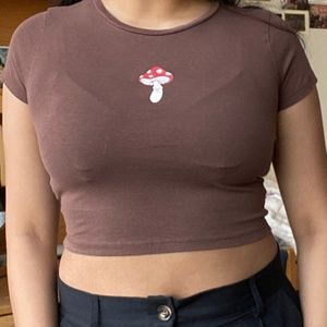 Women’s brown crop top